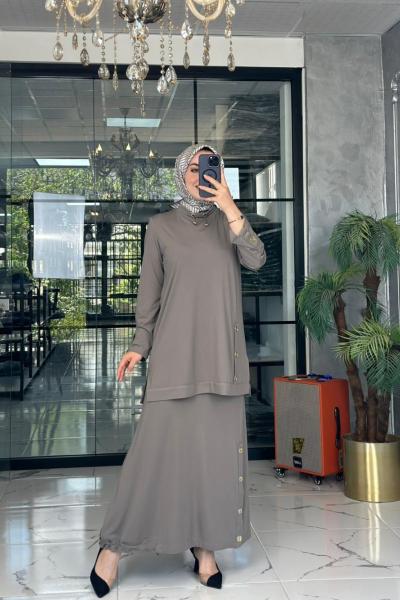 Nimet Etek Takım-Gri