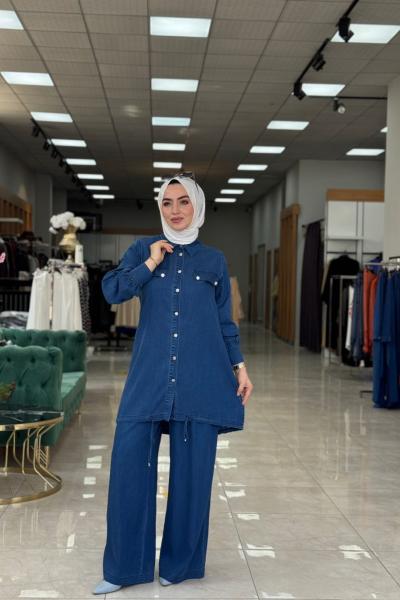 Pırıl Pantolon Takım-Mavi