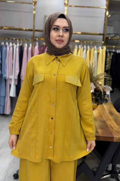 Sahra Tencel Takım Hardal
