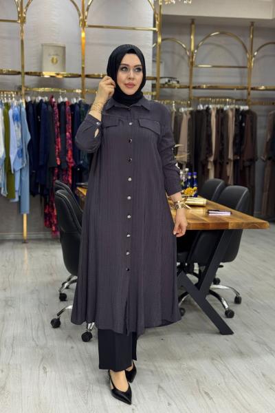 Selen Gömlek Antrasit