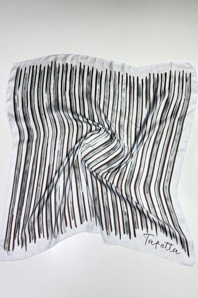 Çizgi Fular kahverengi-yeşil