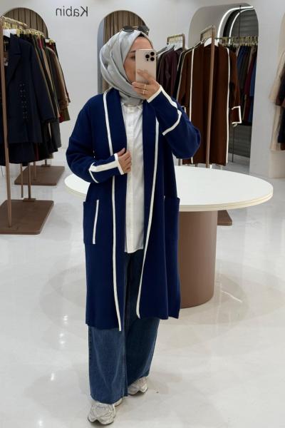 Kampanyalı Hırka Saks Mavisi