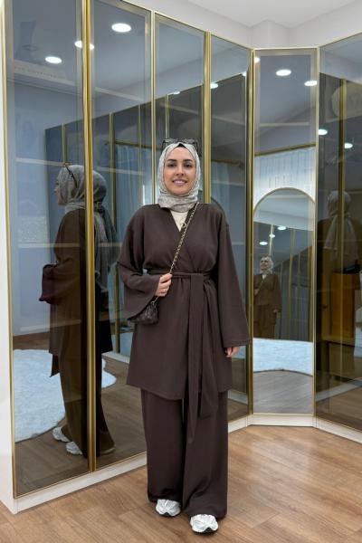 Oysho Kimona Takım Kahverengi