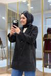 SÜET BLAZER CEKET Siyah