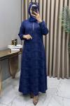 Dicle Elbise Lacivert