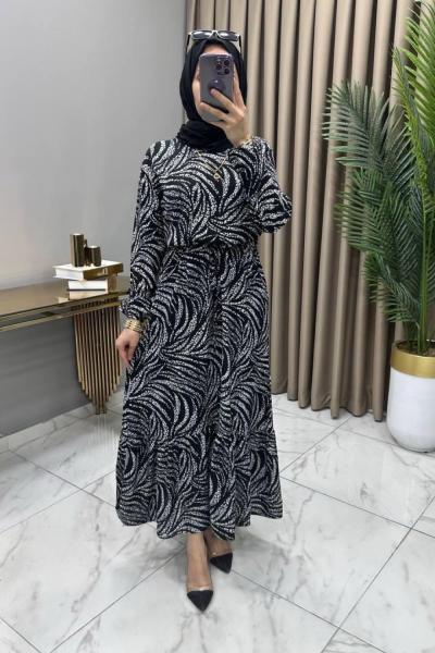 Kehribar Elbise Siyah