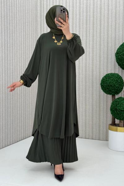 3922 Suzan Piliseli Pantolonlu Takım