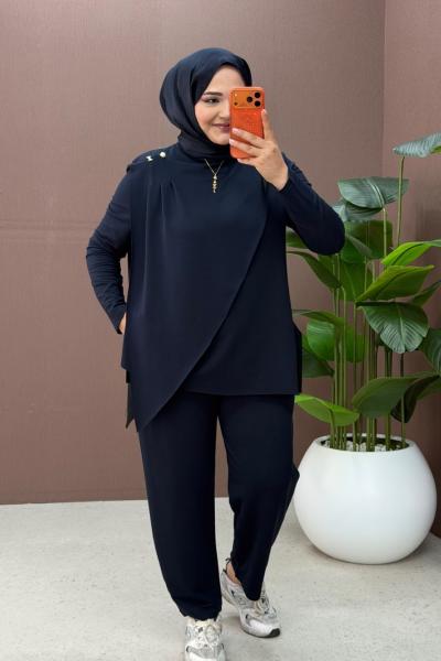 Dalia pantolonlu takım Lacivert