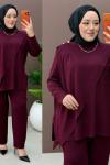 Dalia pantolonlu takım  Bordo