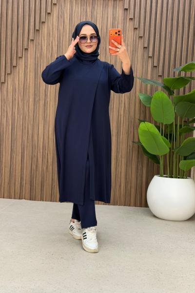 Feride Pantolonlu Takım Lacivert