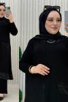 Feza fırfır detaylı  takım   Siyah