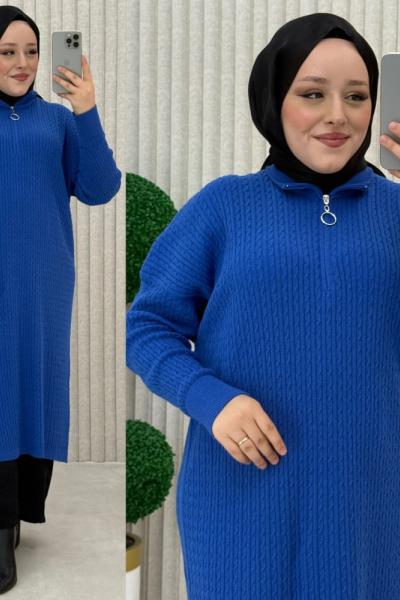 Jale Tunik Saks Mavisi