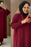 Morgana Pantolonlu Takım Bordo