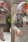 Sıla Triko Pantolonlu Takım Vizon