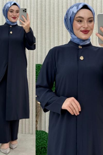 yekta pantolonlu takım Lacivert
