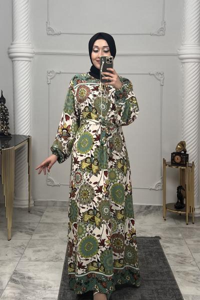 Battal Çiçek Viskon Elbise