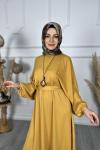 Dora Saten Ayrobin Abiye Elbise