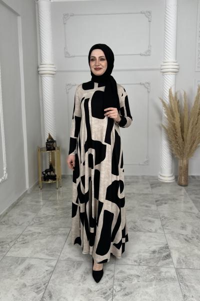 Örme Viskon Hale Elbise