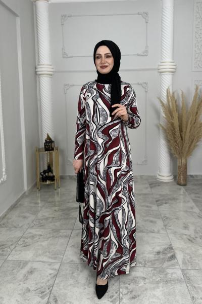 Örme Viskon Hale Elbise