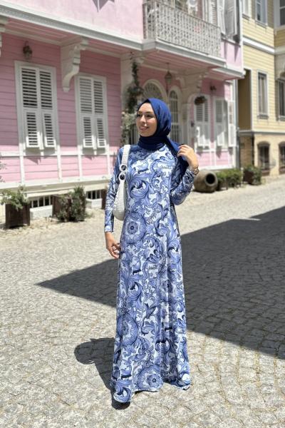 Örme Viskon Hale Elbise