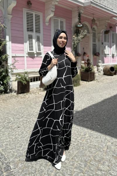 Örme Viskon Hale Elbise