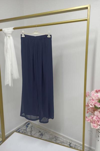 Şifon Pantolon Lacivert