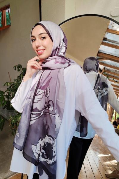 Yaprak Desen Soft Şal