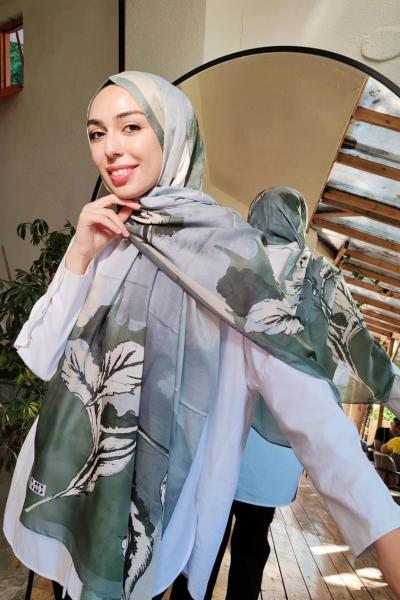 Yaprak Desen Soft Şal