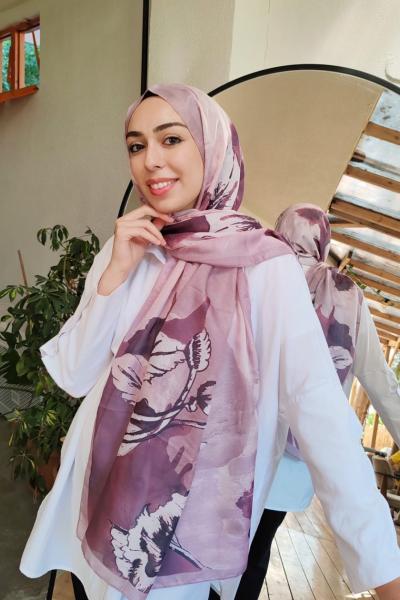 Yaprak Desen Soft Şal