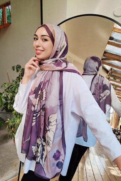 Yaprak Desen Soft Şal