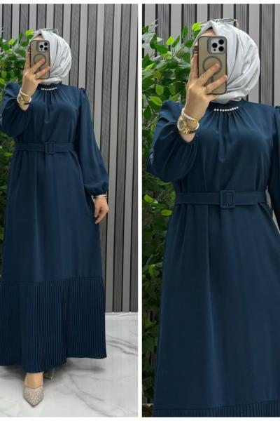 Alança elbise Petrol Mavisi