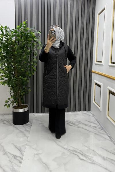 Alara kapıtone mont Siyah