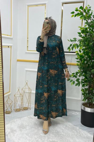 Batık elbise  Yeşil