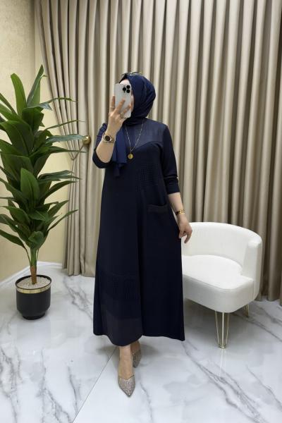 Duygu elbise Lacivert