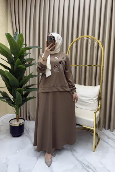 Esmehan takım Ekru Taba