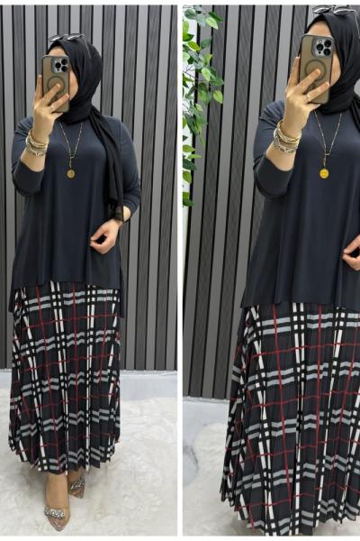 Kare etekli takım Füme