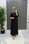 Karmin elbise  Siyah