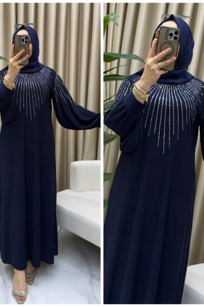 Katre elbise Lacivert