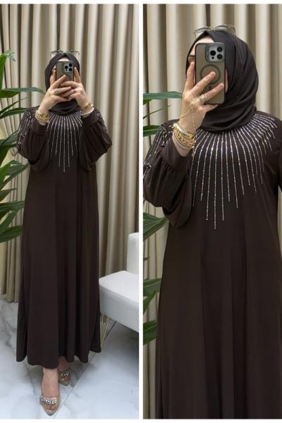 Katre elbise  Kahverengi