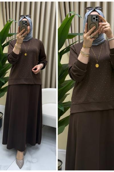 Pera takım Kahverengi