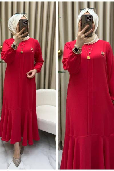 Perry elbise Kırmızı Marin