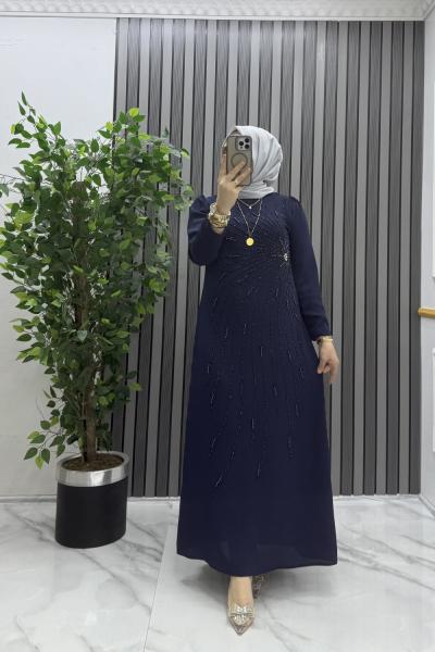 Royal elbise Lacivert