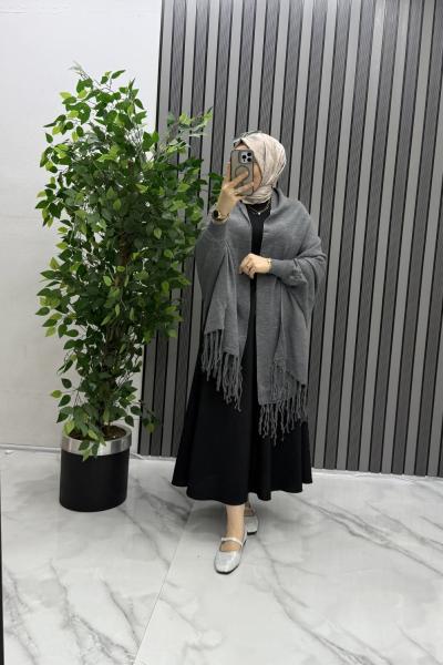 Şal hırka Gri