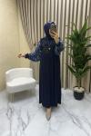Serap elbise Lacivert