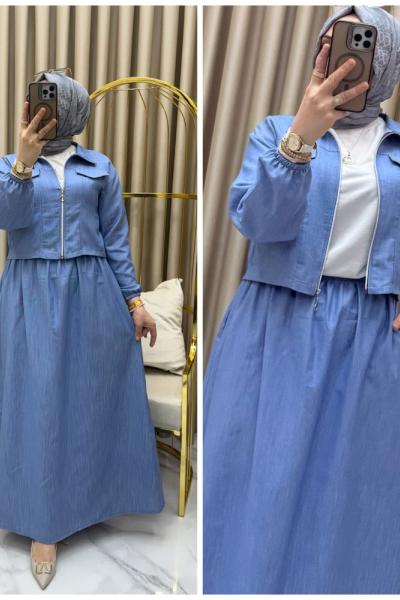 Tensel kot takım Mavi