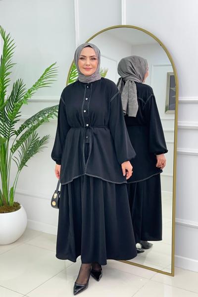 AYCAN ETEKLİ TAKIM - SİYAH