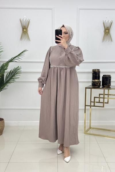 BİNNAZ MÜSLİN ELBİSE-VİZON