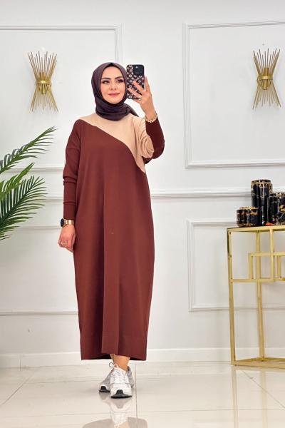 BUKET TRİKO TUNİK-KAHVERENGİ