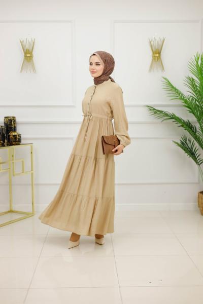 NEFİSE ELBİSE-BEJ