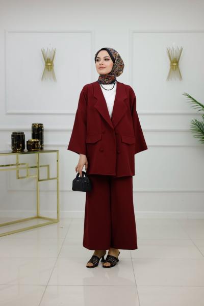 TALİA CEKET TAKIM-BORDO